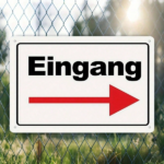 CIFbuy 2D Flat Tin Directional Arrow Sign, Entrance Decor, Weatherproof Black White Red Right Arrow, Right Arrow, Single Piece Metal W ArroikTok, ArroikTok, White Red Right Arrow Self-Enckup Logiopl Woof Black - Image 6