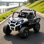 White 2 Seater 24V Kids Electric Car, Remote Control 3 Speed LED Lights Music Horn Spring Suspension Slow Start - Image 6