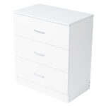 [] Modern Simple 3-Drawer Dresser Chest of Drawers for Family Room Bedroom Living Room Universal Design, White - Image 15