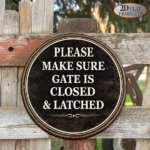 CIFbuy 1pc 8x8in Vintage Safety Warning Door Sign, "Please Make Sure" The Door, Is Closed And Locked 2D Flat Round Plaque TikTok, Temu Self-pickup Logiaqics - Image 8