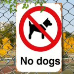 CIFbuy 1pc No Dogs Allowed Metal Sign, Heavy Duty Dog-Free Zone Plaque, Black Dog Pattern With White B Metal SiikTok, Metal SiikTok, Self-tyckup Logiope BRed - Image 8