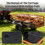 1500LBS Capacity 15 Cubic Feet Dump Cart Trailer, Heavy Duty Tow Behind Hauling & Dumping Wagon for ATV, UTV, Lawn Tractor and Garden Use - Image 7