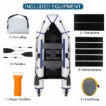 Camping Survivals 10ft PVC 330kg Water Adult Assault Boat Off-White - Image 26