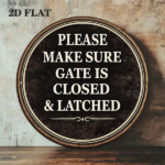 CIFbuy 1pc 8x8in Vintage Safety Warning Door Sign, "Please Make Sure" The Door, Is Closed And Locked 2D Flat Round Plaque TikTok, Temu Self-pickup Logiaqics - Image 11