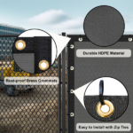 4'X50' Dark Grey HDPE Fence - Image 6