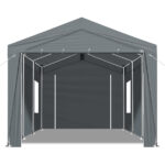 12x20 ft Carport Car Port Canopy Grey - Image 17