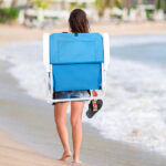 Same Code 56494128 Oxford Cloth Iron Outdoor Beach Chair Blue - Image 8