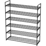 6 Tiers Shoe Rack Shoe Tower Shelf Storage Organizer For Bedroom, Entryway, Hallway, and Closet Black Color - Image 2