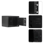 Mini Wall-in Style Electronic Code Metal Steel Box Safe Case 17EF Black - Image 36