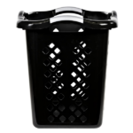 2 Bushel Plastic Laundry Basket with Silver Handles, Black, 2 Pack (Shipment from Walmart) - Image 2
