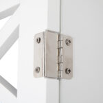 Double Door Fork Toilet Cabinet White - Image 16
