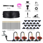 Garden Drip Irrigation Kit with 360° Bendable Misting Nozzles Automatic Garden Automatic Watering System for Garden Lawn Greenhouse Flower Bed Greenhouse Patio Lawn Cooling - Image 6