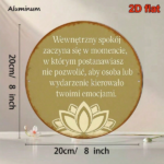 CIFbuy Vintage Inner Peace Aluminum Sign 8x8 Inch Round French Decorative Plaque Meditation Relaxation Wall Art For Living Room Bedroom TikTok, TikTok, Self-pickup Logiopics - Image 3