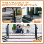 Replace 74115089 Matte Black Outdoor 1st Tier Iron Handrail - Image 13