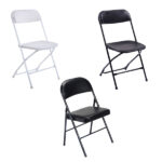 Same Code 33457557 4pcs Elegant Foldable Iron & PVC Chairs for Convention & Exhibition Black - Image 23