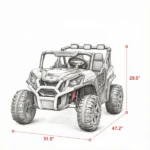 White 2 Seater 24V Kids Electric Car, Remote Control 3 Speed LED Lights Music Horn Spring Suspension Slow Start - Image 3