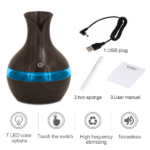 Portable USB Humidifier Diffuser for Travel & Office 300ml Compact Cool Mist for Dry Air with 2 Essential Oils, Perfect for Car, Desktop, Bedroom - Image 6