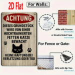 CIFbuy Achtung German Warning Sign Black Cat Metal Plaque" Weatherproof Rustproof UV Resistant 2D Flat Unframed Decor, Resistant 2D Flat Unframed Decor, 7.87x11.81 Inch Metal PikTok, Metal PikTok, t Self-pickup Logiopics - Image 3
