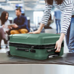 Curved Vertical Stripe 4-in-1 Trolley Case - Retro Green - Image 16