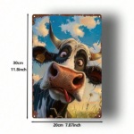 CIFbuy 1pc Metal Bull Head Wall Art, 2D Flat Cartoon Animal Sign Decorative Painting For Living Room, Man Cave, Bedroom, Kitchen Home D TikTok, TikTok, nting For Living Room, Man Cave, Bedroom Self-pickup Logiopics - Image 2