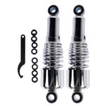 Chrome 10.5" Rear Shocks Absorbers Lowering For Harley Road King Tour Glide FLT Dyna 1991-2016 Sportster 1988-2003 2004-2015 - Image 3