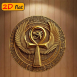 CIFbuy Ancient Egyptian Wall Decor Eye Of Horus & Ankh Metal Plaque, 7.87" Round Aluminum Sign With Hieroglyphics, Vintage Spiritual Ar TikTok, TikTok, Self-pickup Logiopics - Image 6