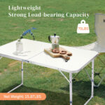 120 x 60 x 70 4Ft Portable Multipurpose Folding Table White - Image 8