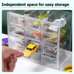 Clear Acrylic Display Case Storage Box Hold 12 Toy Cars For 1/64 Scale Model Car(tk/temu self-pickup orders)