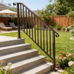 Outdoor 4 Level Iron Handrail Copper - Image 12