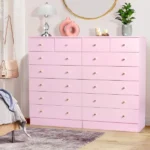 Modern Simple 7-Drawer Dresser Pink - Image 12