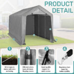 8’X 12’outdoor storage shelter shed - Image 26
