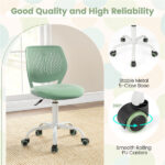 Ergonomic Kids Desk Chair, 16.5”-21” Adjustable Height Mesh Study Chair Green - Image 8