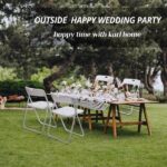 6 Pack Plastic Folding Chairs, Stackable Commercial Chairs, Portable Event Seats Indoor Outdoor for Home Event Party Picnic School Wedding, White - Image 4