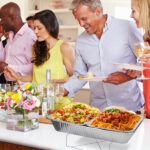 42-Piece Complete Disposable Chafing Dish Set - Includes 6 Half-Size Pans & Lids, 6 Full-Size Pans, Stands & Utensils - Aluminum Foil Material, Easy Cleanup - Perfect for Weddings, Parties - Image 4