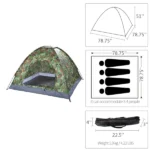 3-4 Person Camping Dome Tent Camouflage - Image 38