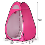 Portable Outdoor Pop-up Toilet Dressing Fitting Room Privacy Shelter Tent Pink - Image 7