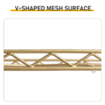 5-layer display rack with adjustable layer spacing, plug-in deformable structure, adjustable feet, made of iron, 54*29*150cm, powder-coated high-gloss gold finish - Image 6
