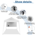 94.5”X94.5”X86.6” pop-up gazebo White - Image 10