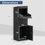 Anti-Theft Package Delivery Box with Code Lock, Galvanized Steel Parcel Drop Box for Outdoor Porch - Image 8