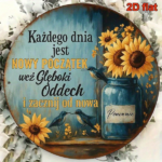 CIFbuy Vintage Polish Language Aluminum Sign 8x8 Inch Round, New Beginnings Life Motto Decorative Plaque, 2D Flat Metal Wall Art For Li TikTok, TikTok, Life Self-pickup Logiopics - Image 5