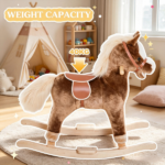 Plush Toddler Rocker: Kids Rocking Horse with Solid Wooden Base – Premium Ride-On Toy for Little Ones - Image 6