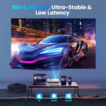 FUDONI Smart Projector with WiFi and Bluetooth, Native 1080P 4K Decoding for Home Cinema, Outdoor Movie Projector with Apps, Built-in Netflix/YouTube/Prime Video (Banned by Amazon) - Image 6