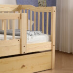 Vertical Fence Wood Painted Pine Toddler Bed with Bottom Drawer and Side Car Bed - Image 23
