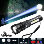 2Pack USB Rechargeable LED Flashlight Adjustable Focus Camping Hiking Outdoor Flashlight Work light (US Logistics For USPS/DHL/Fedex/UPS. No designated logistics accepted TK/TMEU only For self-pickup - Image 9