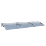 Awning for Door Entrance Window, 38x120 Inch Window Canopy Exterior, UV Rain Snow Protection for House Porch Patio Deck, Gray Bracket & Gray Blue Board