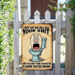 CIFbuy Funny Toilet Metal Wall Sign 8x12 Inch Rustic Bathroom Decor I Put My In You Saying Humorous Toilet Paper Design 2D Flat Metal A TikTok, TikTok, y In Self-pickup Logiopics