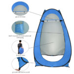 1-2 Person Portable Pop Up Toilet Shower Tent Changing Room Dressing Tent Camping Shelter Blue - Image 8