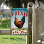 CIFbuy Vintage Metal Tin Sign Chicken Farm Fresh Eggs" 8x12 Inch Retro 2D Flat, Wall Art Waterproof Rustproof Poster Farmhouse Decor Fresh EggikTok, Fresh EggikTok, t Self-pickup Logiopics - Image 6
