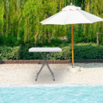 Replace 59374361 76*50*70.5cm Liftable Garden Plastic Table White - Image 21