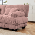 Cloud Couch 2 Seater Sofa for Living Room, Chenille 2 - Seat sofa with 2 Lumbar pillows and 2 throw pillows,Chenille Pink - Image 9